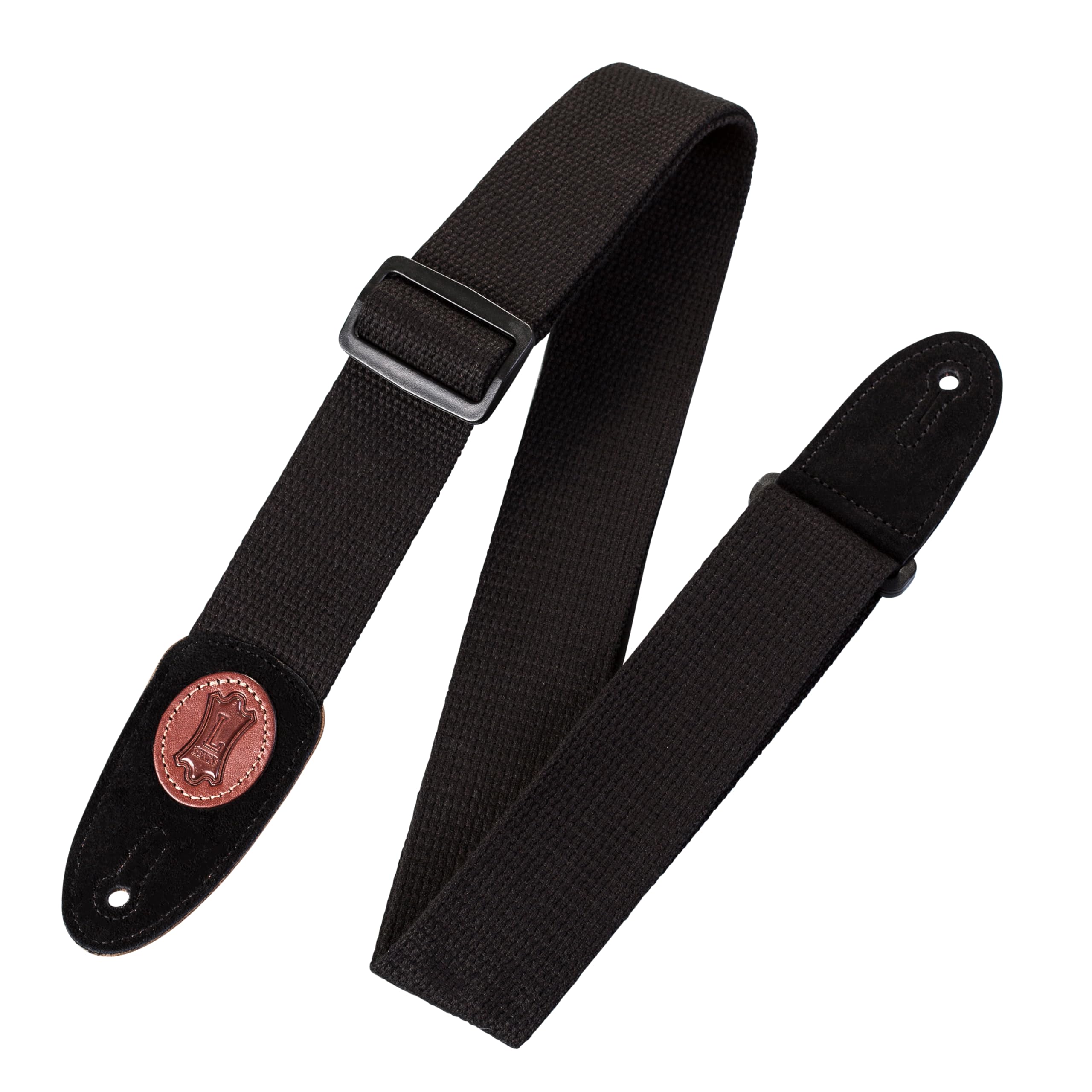 Levys Leathers MSSC8-BLK Signature Series Cotton Guitar Strap, Black