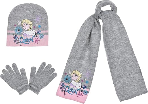 girls grey hat and gloves