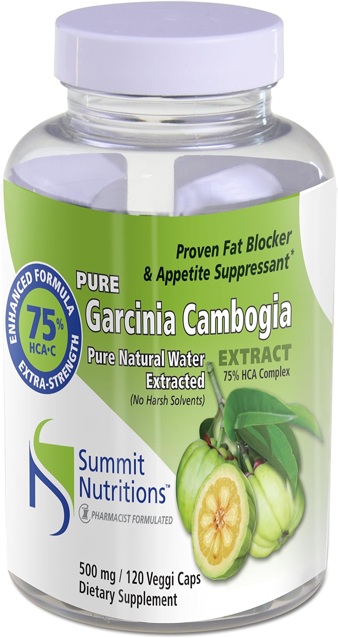 Summit Nutritions Pure Garcinia Cambogia Extract 75% HCA (120 Veggie Capsules)