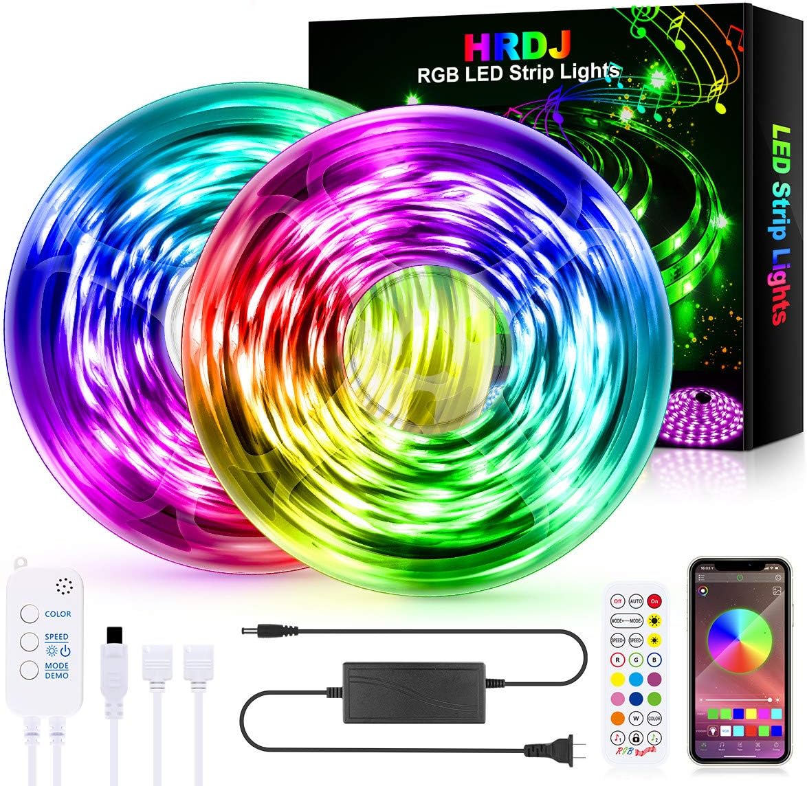 LED Strip Lights, Smart 20M RGB Colour Changing Lighting Strip with APP
