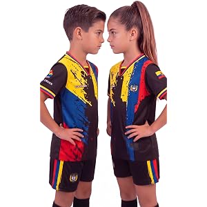 fox & fury Kids Soccer Jersey Set Unisex Youth Boys & Girls - Shirt & Shorts for Children Football Training USA Mexico & 20+