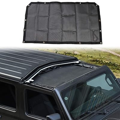 Buy Jecar Jl Sunshade Mesh Bikini Top Roof Sun Shade Exterior Accessories For 18 21 Jeep Wrangler Jl Jlu Jeep Gladiator Jt Black Online In Turkey B087wyh444