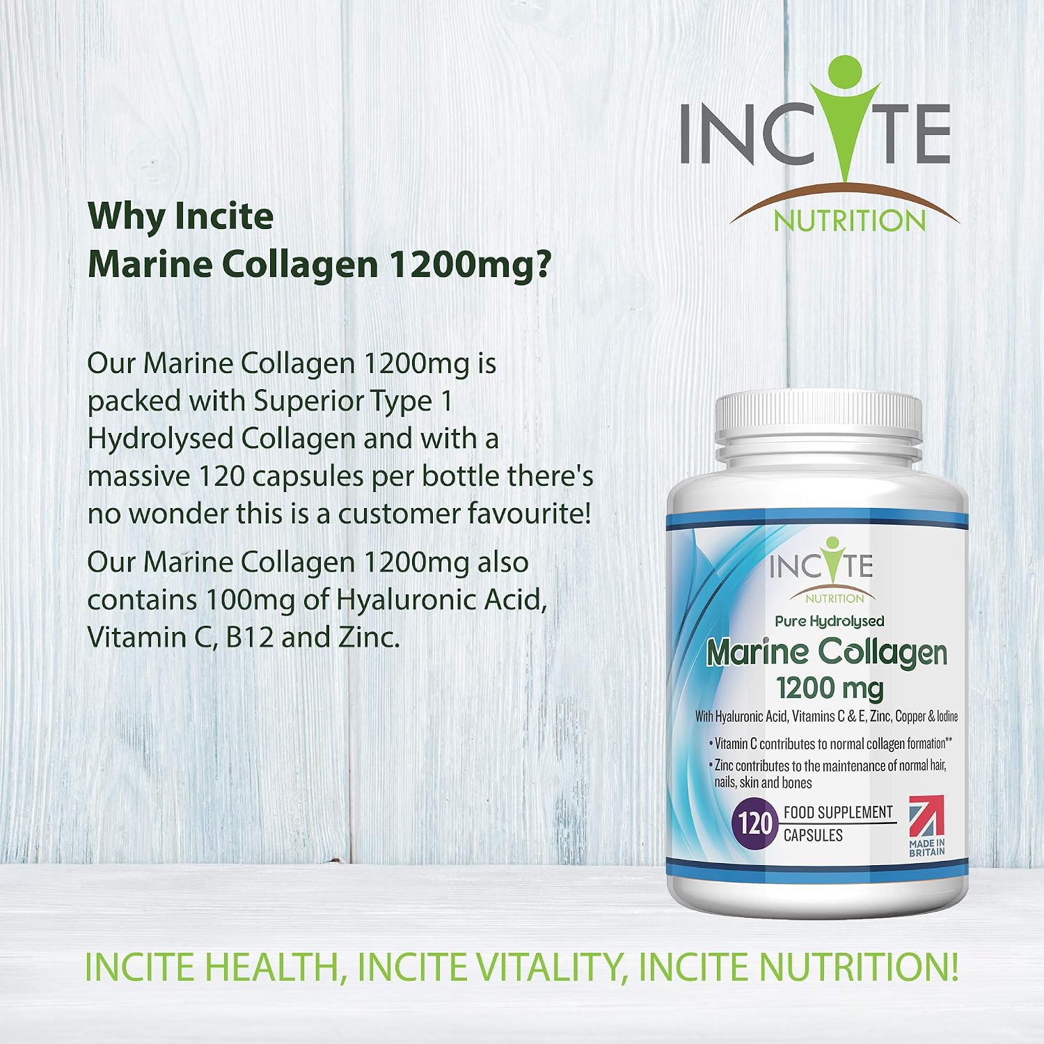 Marine Collagen Supplements for Women & Men 1200mg, 120 count (144 g) (Pack of 1) - Image 5