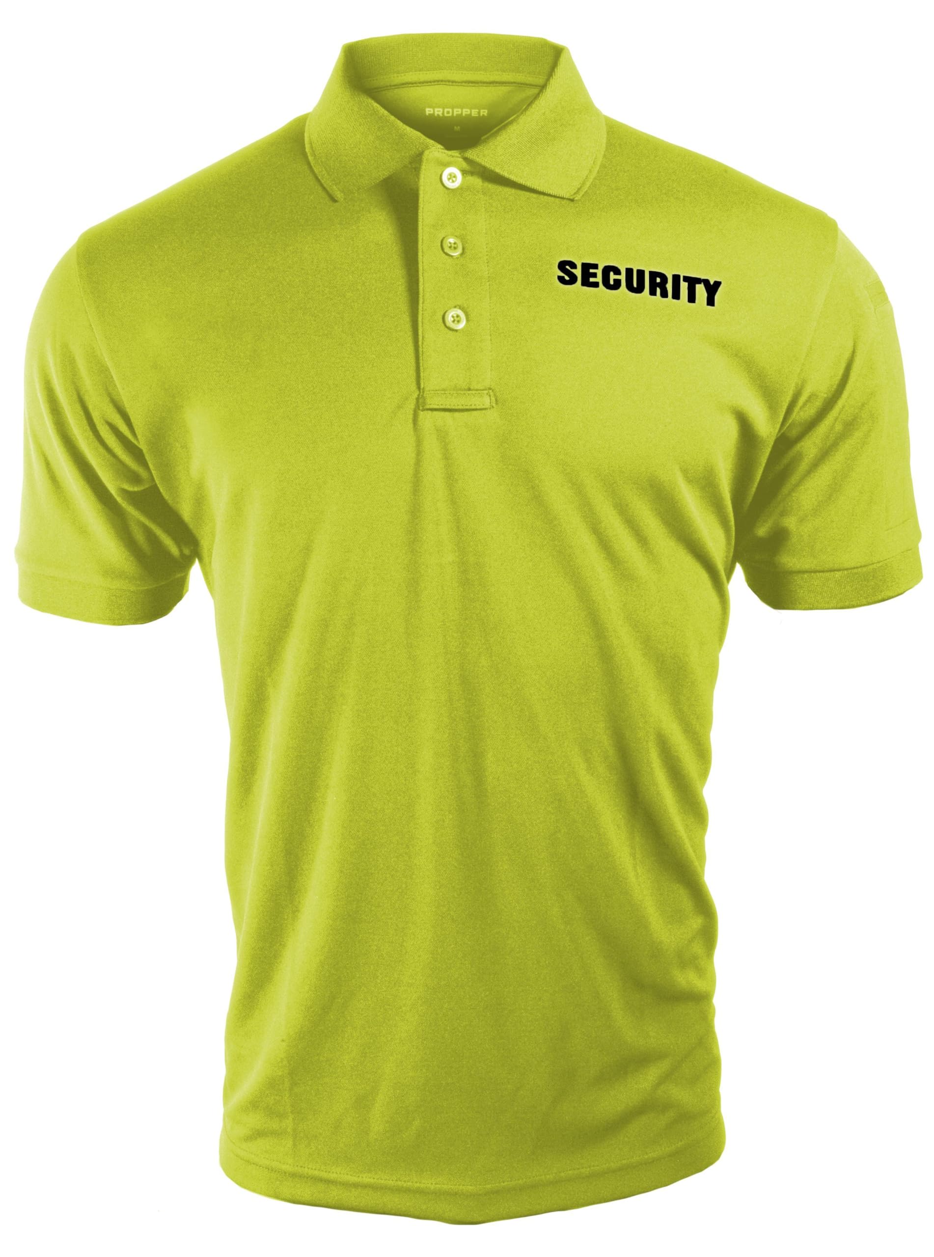 Propper Short Sleeve Security Polo, Lightweight Uniform Shirt, Short Sleeve Shirt for Event Staff, Bike Patrol, Hi-viz Yellow, 4X-Large Image