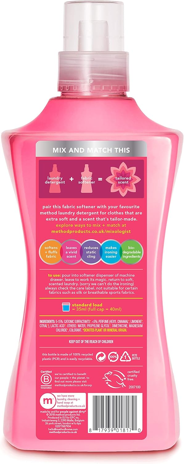 Method Fabric Softener, Pink Freesia, 45 Washes BigaMart