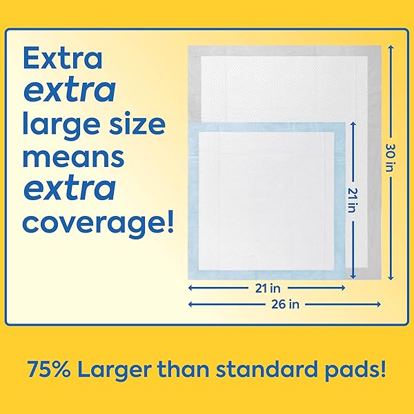 OUT! PETCARE XXL DOG TRAINING PADS, HEAVY DUTY DOG PEE PADS XXL, JUMBO PUPPY PADS, WEE WEE PADS FOR DOGS AND PUPPIES, DOG HOUSE TRAINING, LEAK PROOF, SAFE, DISPOSABLE, 26″X30″, 30 CT