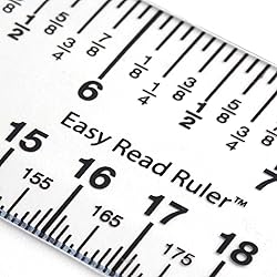 12 Inch Easy Read Ruler, Clear