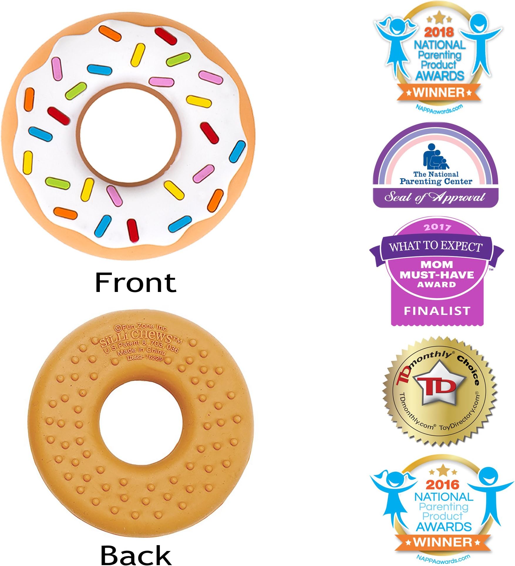 Silli Chews SC-6 Donut Teether Vanilla