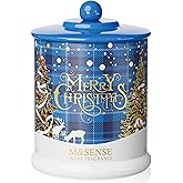 M&SENSE Christmas Candles Winter Snowflake Scented, Soy Wax 12.7oz 75 Hours Non Toxic Clean Burn, Double Wick Holiday Relaxing Aromatherapy Candle for Home, Luxury Candle Gifts for Women