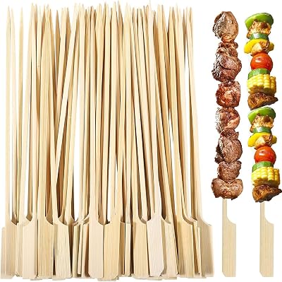 Lanjue 200P Bamboo Paddle Skewers 18cm Flat Barbecue Cocktail Picks
