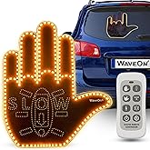WaveOn Ultra 6 Gestures LED Display Fun Finger Car Light with Remote | Communicate with Other Drivers | Glogesture LED Hand S