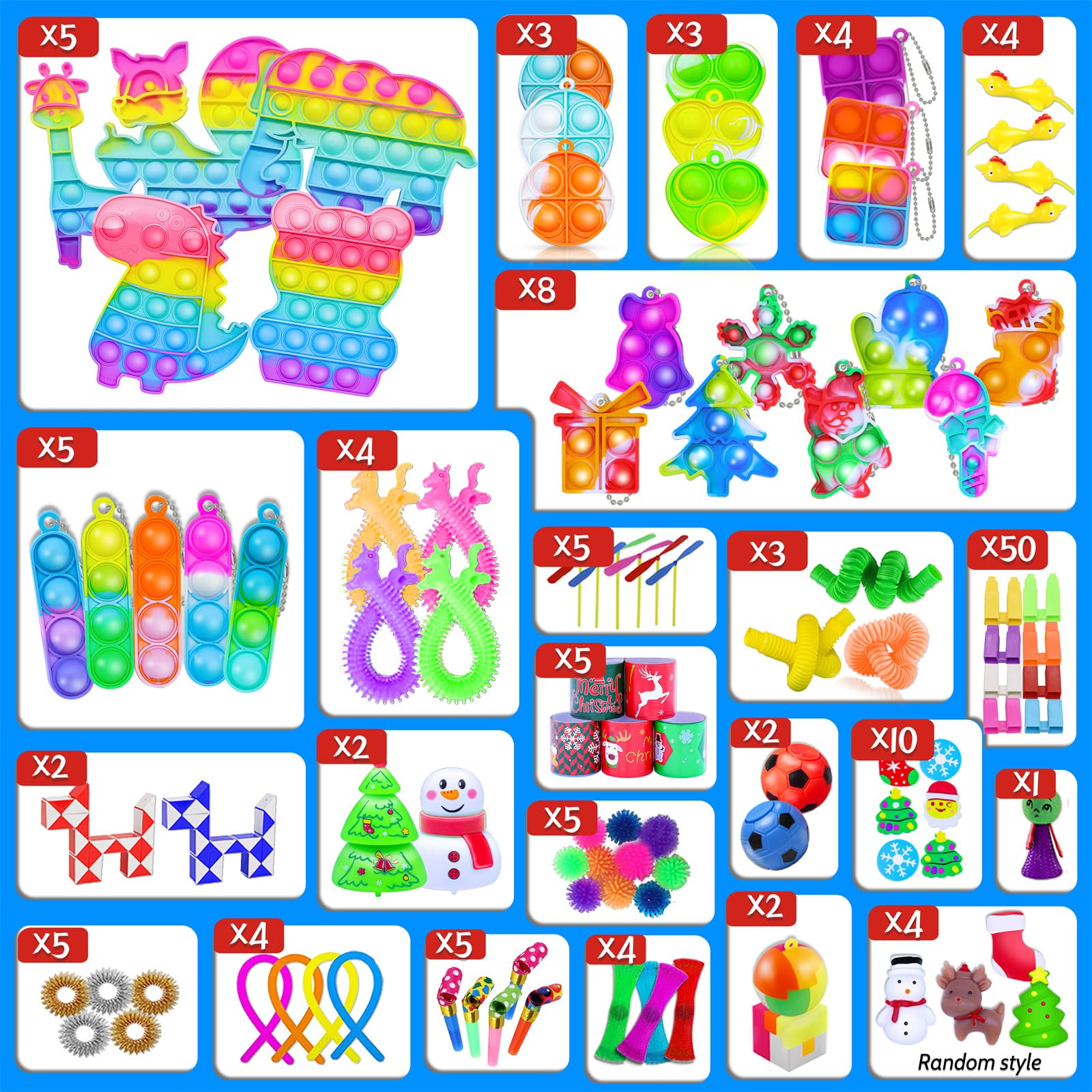 1000pcs Party Favors Goodie Bags for Kids, Fidget Toys Pack, Stocking Pinata Stuffers, Birthday Gifts, Classroom Prize, Treasure Box, Carnival Prizes, Easter Eggs Fillers