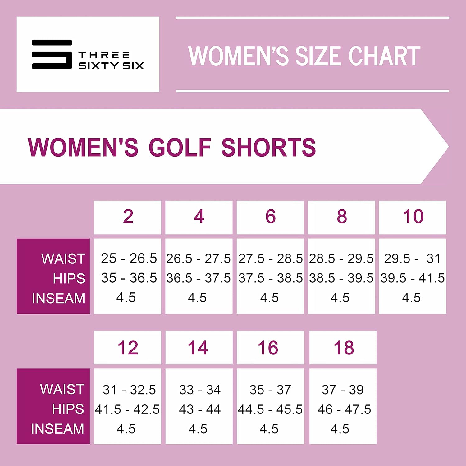 Three Sixty Six Womens Golf Shorts - Quick Dry Active Shorts with Pockets, Athletic and Breathable - 4 ½ Inch Inseam: Clothing