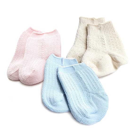 Erstlingsset Babysöckchen 100 % Bio Baumwolle kba 3 Paar Baby-Socken