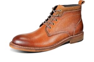 YFFUSHI Men's Oxfords Dress Boots Genuine Leather Lace Up Casual Formal Chukka Ankle Boots