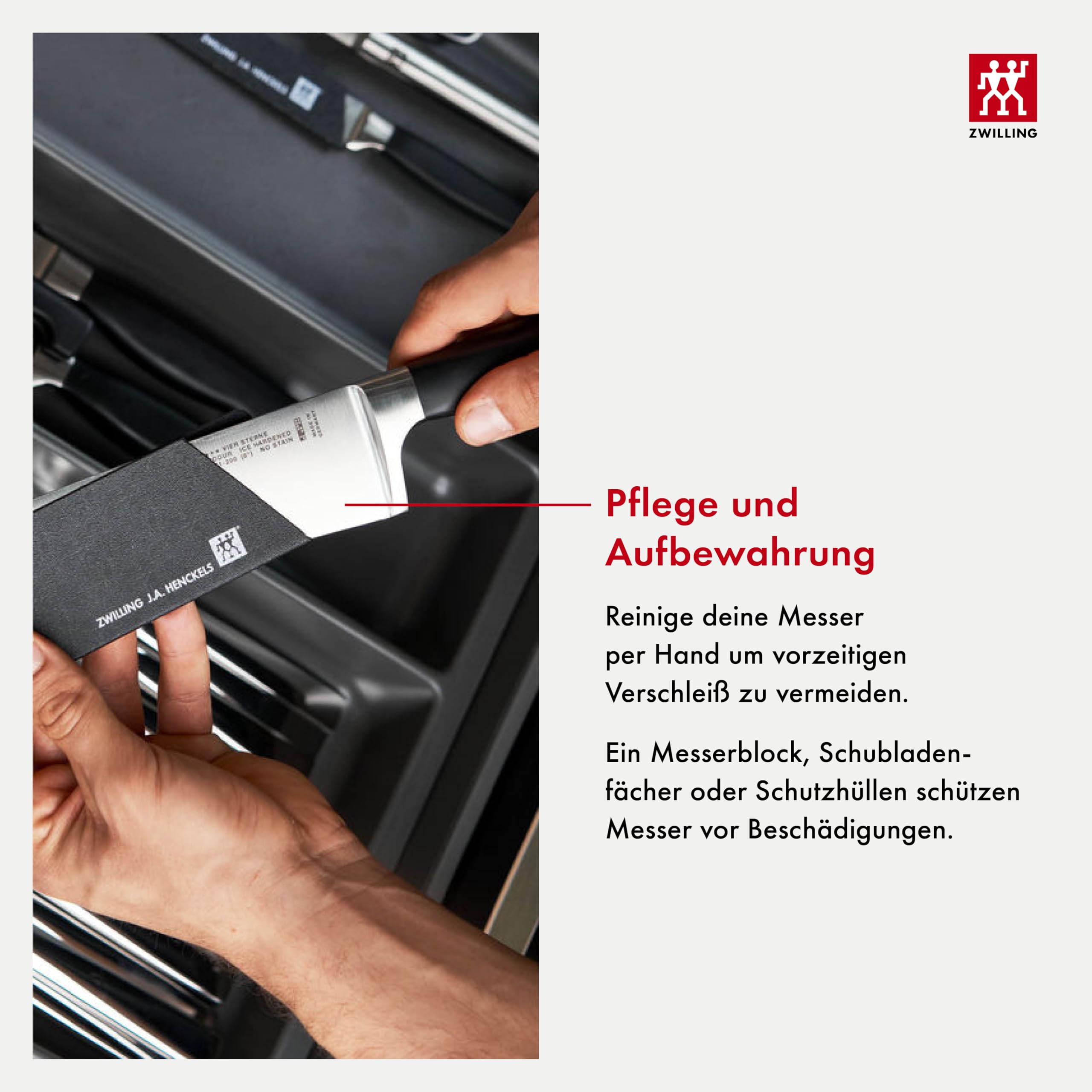 ZWILLING Vier Sterne Selbstschärfender Messerblock 7-teilig, Rostfreier Spezialstahl, Schwarz, Made in Germany 8