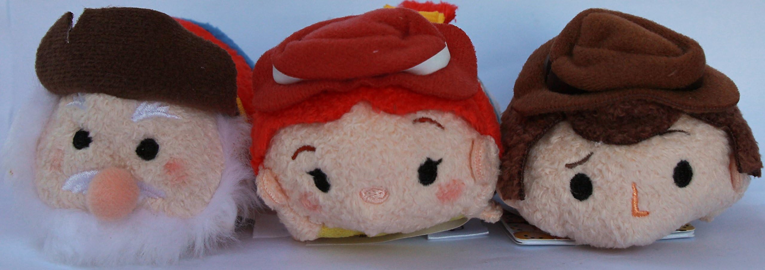 Disney Bundle of 3: Jessie, Woody and Stinky Pete ''Tsum Tsum'' Plush - Toy Story - Mini - 3 1/2"