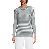 Lands' End womens Rib Long Sleeve Crewneck T-shirt