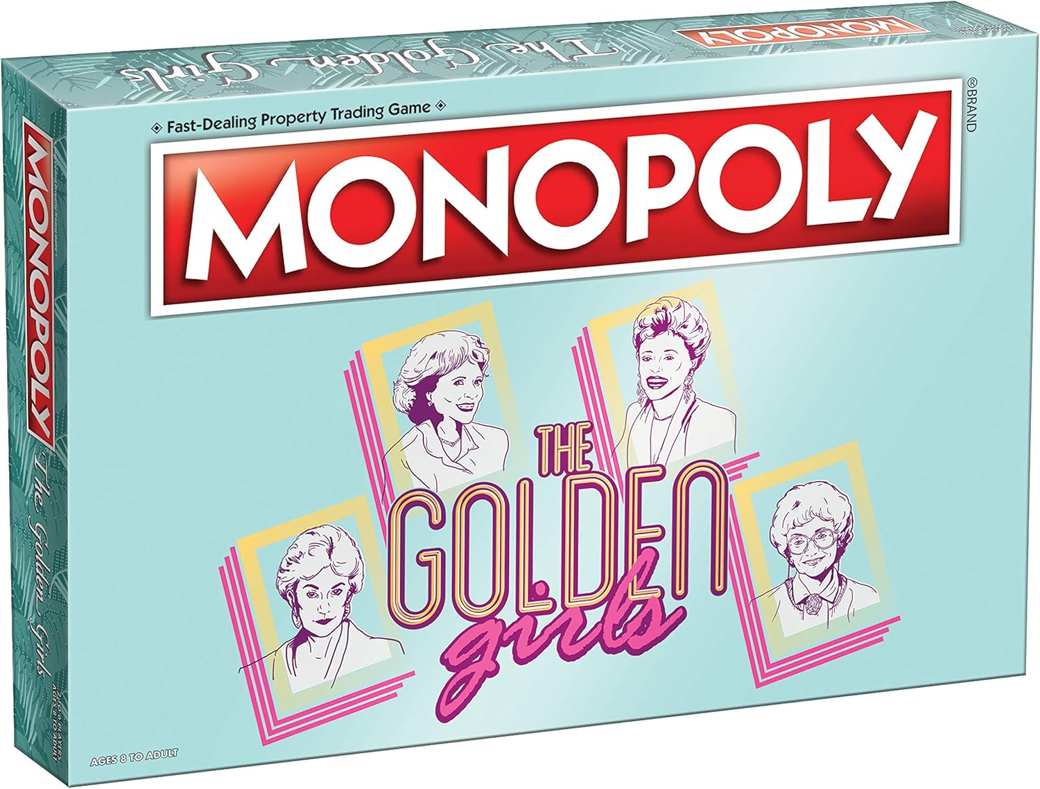 Amazon Com Usaopoly Monopoly The Golden Girls Board Game Golden Girls Tv Show Themed Game Officially Licensed Golden Girls Merchandise Themed Monopoly Board Game Toys Games