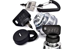 HD Switch Dual Protection Starter Ignition Key Switch Replaces Hustler 045898 Big Dog, Fits Super Z, Mini Z, Hydro Walk Behind, XR7, X-ONE, Z4, Mini FasTrak, FasTrak Sport Raptor OEM Upgrade & 2 Keys