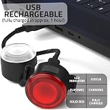 Hybrid Sport Hybrid LED Bike Lights Front & Rear USB Rechargeable 6 Modes view 2