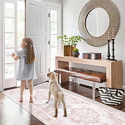 Area Rug 2x6 Runner Rug: Washable Vintage Hallway