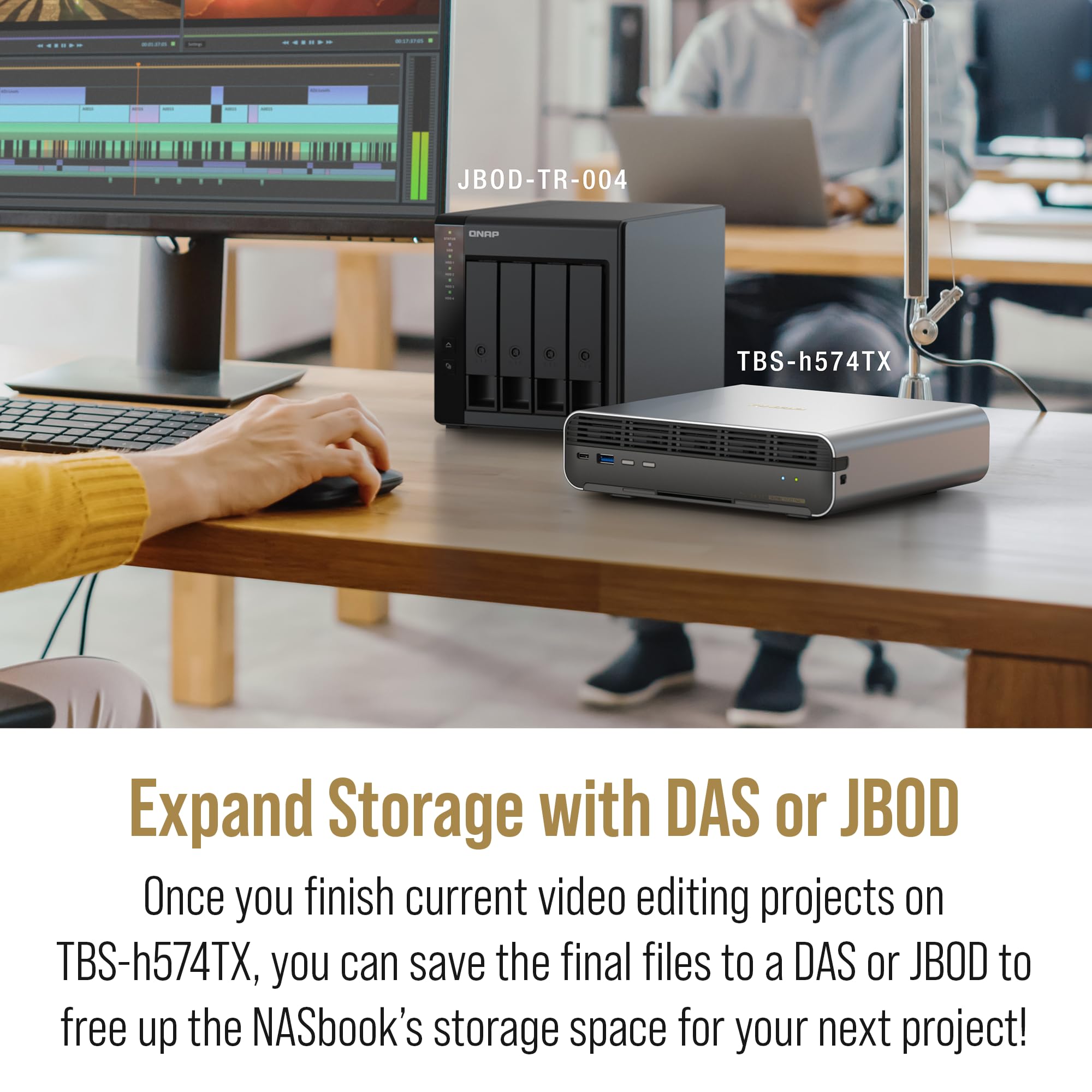 QNAP TBS-h574TX-i5-16G-US 5 Bay High-Performance E1.S All-Flash NASbook with Intel® Core™ Processor, Thunderbolt 4 and 10GbE (5G/2.5G/1G/100M/10M) Network Connectivity (Diskless)