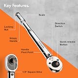 VonHaus Torque Wrench 1/2 Drive 30-210Nm 470mm Long Reach Case view 7
