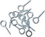 Merriway BH00319 12 Pcs Vine Eye 50 mm Zinc Plated Screw-In view 3