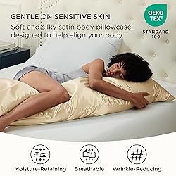 Bedsure Body Pillow Cover 20x54 Inches - Champagne