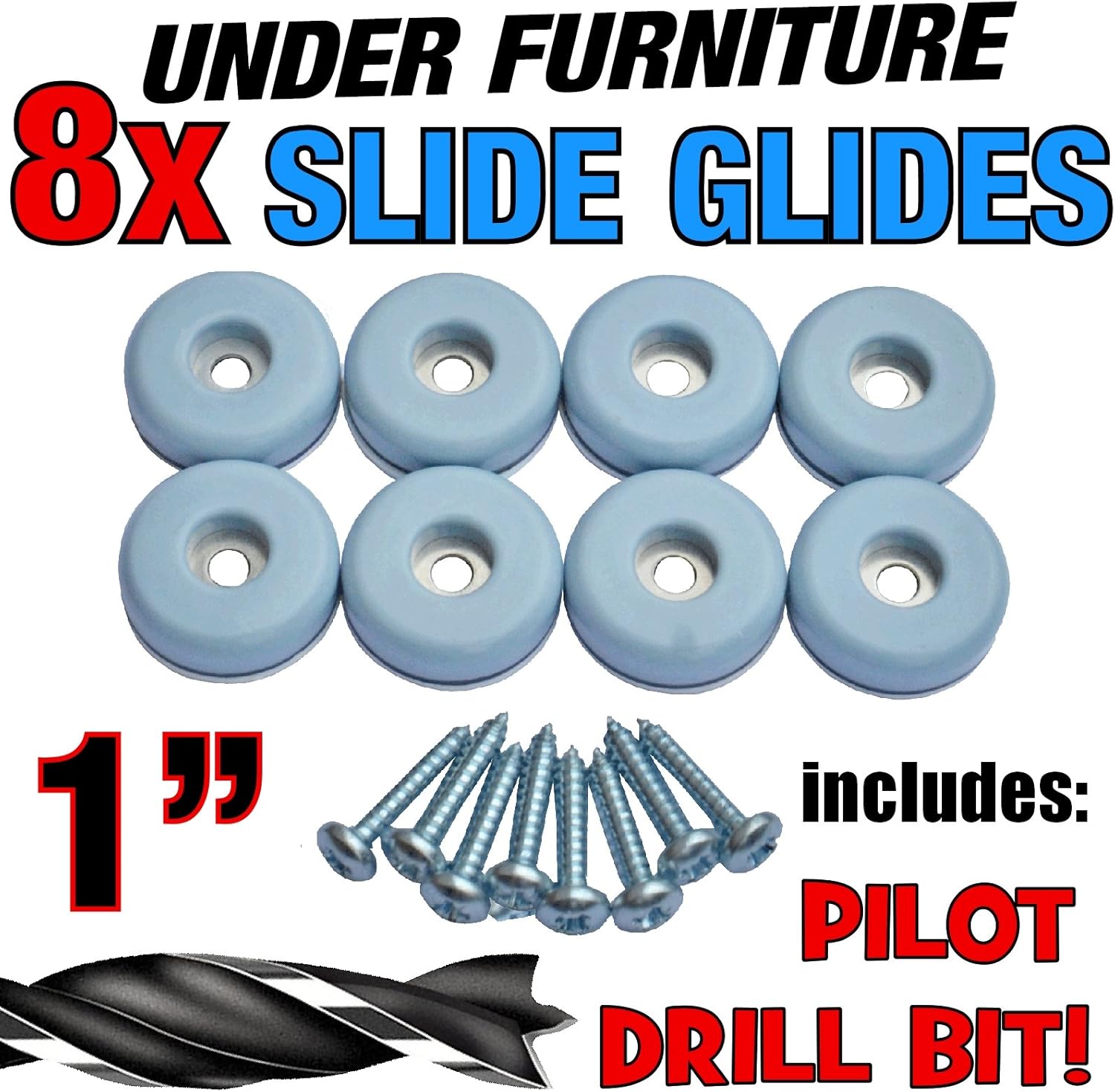 Medipaq Hardware 9452 1-Inch Round, Adhesive Slide Glide Furniture Sliders, 8-Pack, Tan, 1 Inch (4 Pack) - Image 4