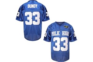 RIOOFINX AL Bundy Football Jersey,33 Polk High Blue Shirt Mens 90S Hip Hop Clothing S-3XL