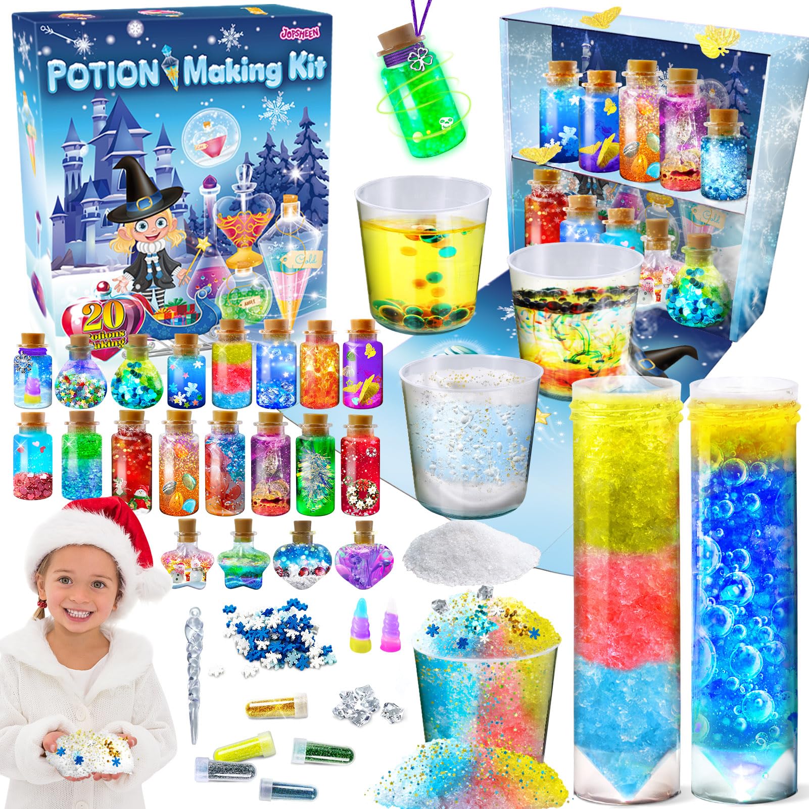 JOPSHEEN Potion Making Kit for Kids, 20 Bottles Potions, Christmas Birthday Gifts for Girls Boys