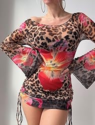 ZAFUL Womens Swimsuit Cover Up Dress Off Shoulder