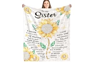 NVDOXSA Gifts for Sister, Sister Gifts from Sisters Birthday for Sister from Sister Funny, Sister Blankets Soft Cozy, Best Sister Ever Gifts from Brother (50"x60")