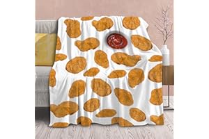 VIRUDHAKA Blanket Chicken Nuggets Fried Throws Gift for Kids Boys Girls Plush Lightweight Sheet Funny Food Stuffed Super Soft Flannel Blankets Men Women Bedding for Party Couch Bed-50"x40" Poster for Toddler