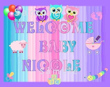 Amazon Com Baby Shower Girl Personalized Edible Image Baby Shower