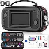 Switch Carrying Case for Nintendo Switch 2 (2025)/Switch/OLED, Switch Travel Carrying Case Hard Shell Protective for Nintendo Switch 2 Accessories, 10 Game Card Slots, Crush-resistant