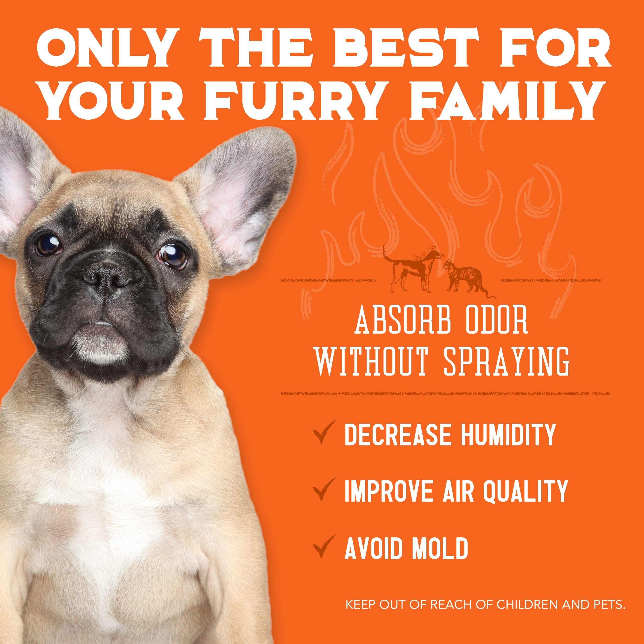 Angry Orange Charcoal Bags Odor Absorber - 12 Pack - Charcoal Air Purifying & Odor Eliminator Bags - Deodorizers for Home, Care, & Closet