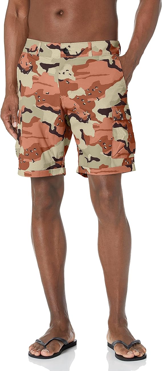Oakley Men's Cargo 19 Hybrid Short Swim Trunks, B1b Camo Desert, 33