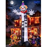 14 FT Tall Halloween Inflatables Giant Scary Clown Decorations Outdoor | Huge Halloween Blow Up Yard Decorations with Bright Built-in LEDs for Yard Lawn Garden Patio Party Decor