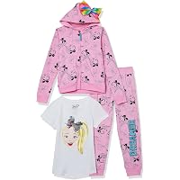 Nickelodeon - Ensemble Sweat + Jogging JoJo Siwa - Fille 4-12 Ans - Motif Nœuds Pailletés