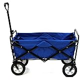 Mac Sports Collapsible Folding Outdoor Utility Wagon, Blue