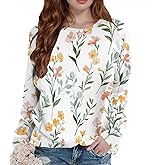 Lavender Print Sweatshirt for Women Plus Size Floral Graphic Pullover Tops Long Sleeve Crewneck Casual Loose Tops