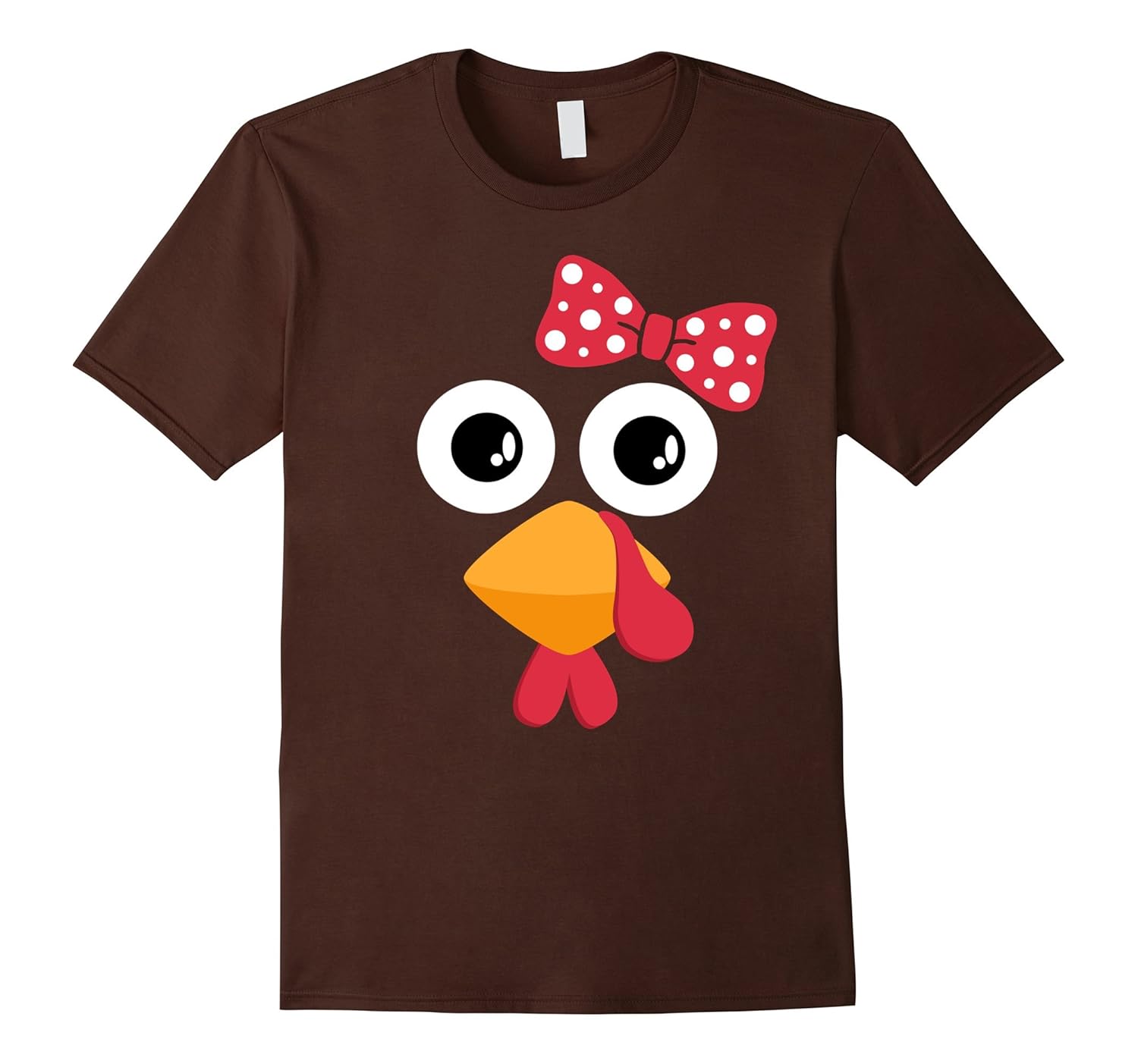 Turkey Face Trot Shirt for Girls Women Thanksgiving Running-ANZ