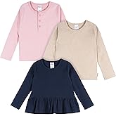 Gerber Baby-Girls 3-Pack Long Sleeve Shirts