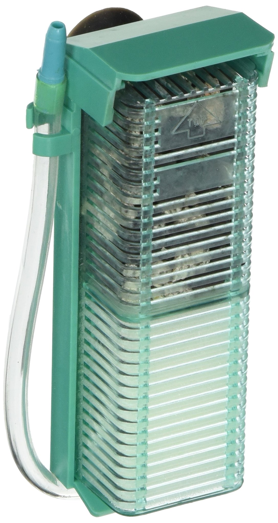Penn-Plax Small World Aquarium Filter – Comes with a Disposable Media Cartridge (Bio Sponge, Carbon, and Zeolite Crystals) – Safe for Freshwater and Saltwater Setups