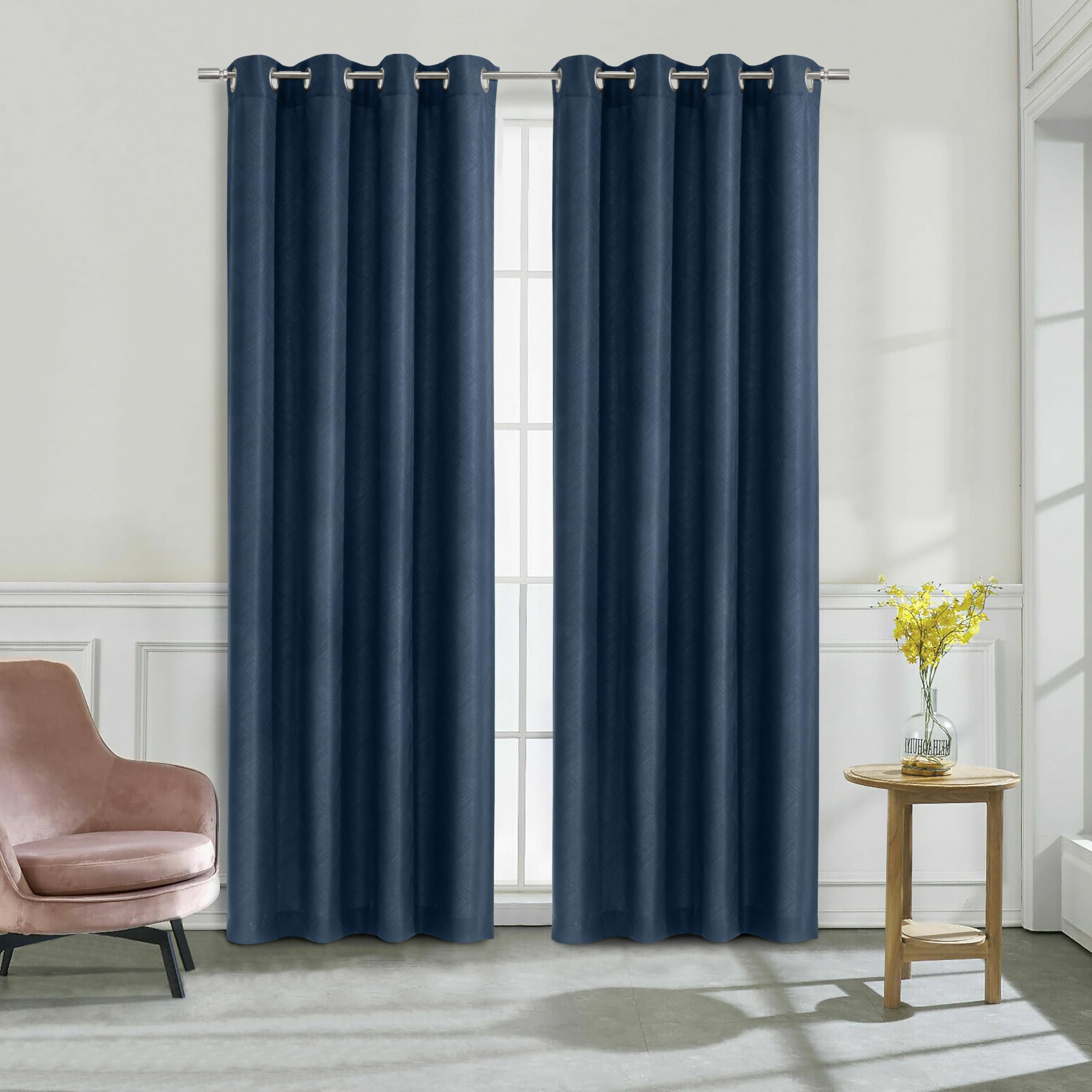 Photo 1 of ** ONE PANEL***Loft Living Amora Light Filtering Grommet Indoor Curtain 52 x 84 in Navy