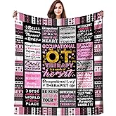INKRENS Occupational Therapy Gifts for Women OT Blanket Throw Occupational Therapists Blankets Plush Flannel Bedding OT Gifts for Women 50"X40"
