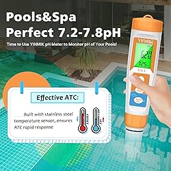 YINMIK Pool Salt Tester New Update 5 in 1 pH TDS EC